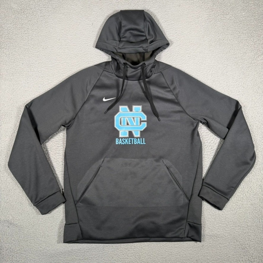 Nike Hoodie Mens Medium Gray Pullover Clovis North Basketball Casual Preppy Logo